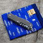 Preview: OLDCROSS - COMPACT - dark wash - fertig montiertes Taschenmesser - Titan Grade 5  (Ti 6AI 4V)  - 91mm